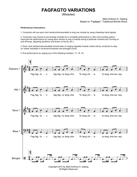 Fagfagto Variations Sheet Music