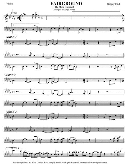 Fairground Violin Sheet Music