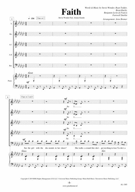 Faith Ssaabar Piano Sheet Music