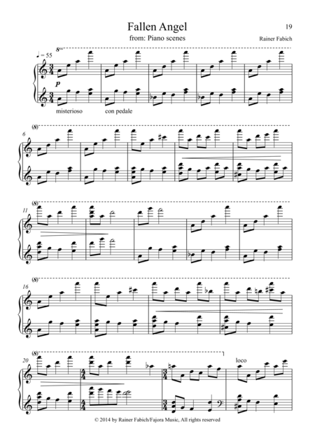 Free Sheet Music Fallen Angel