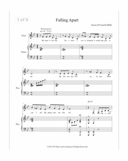 Falling Apart A Cabaret Song Digital Backing Track Sheet Music