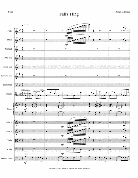 Free Sheet Music Falls Fling