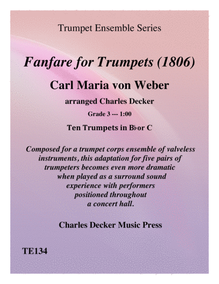 Free Sheet Music Fanfare For Trumpets 1806