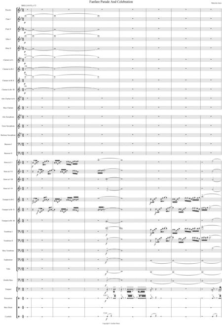 Fanfare Parade And Celebration Score Sheet Music