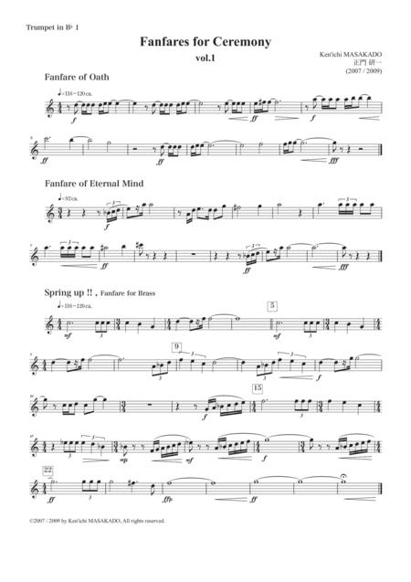 Fanfares For Ceremony Vol 1 Extra Part Trumpet 1 Sheet Music