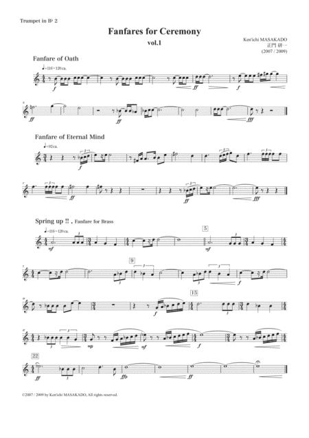 Fanfares For Ceremony Vol 1 Extra Part Trumpet 2 Sheet Music