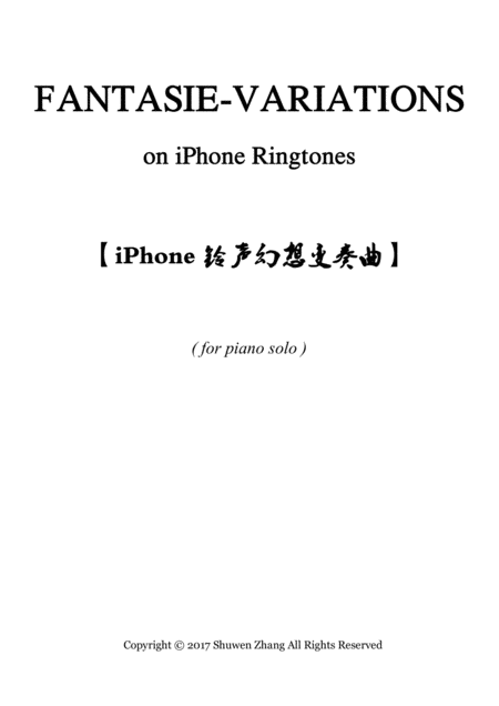 Fantasie Variations On Iphone Ringtones Sheet Music