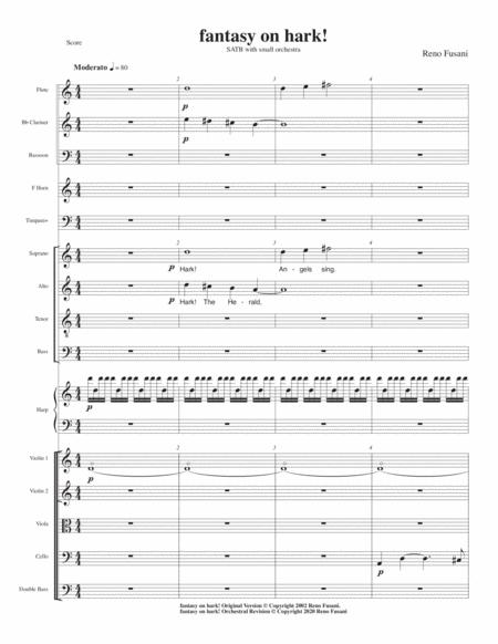 Fantasy On Hark Orchestra Version Sheet Music