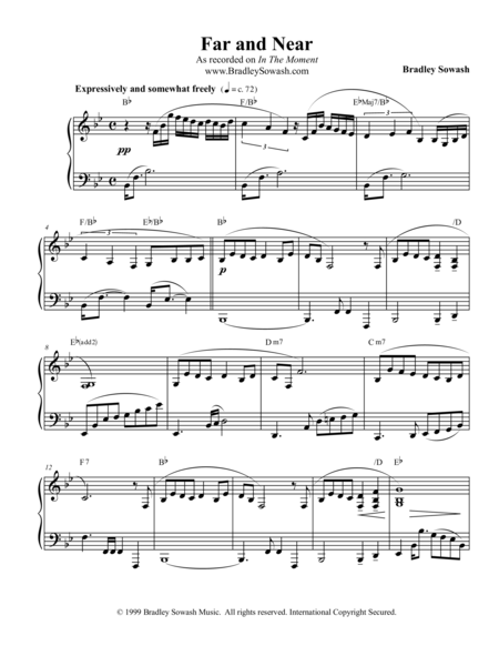 Far And Near Solo Piano Sheet Music