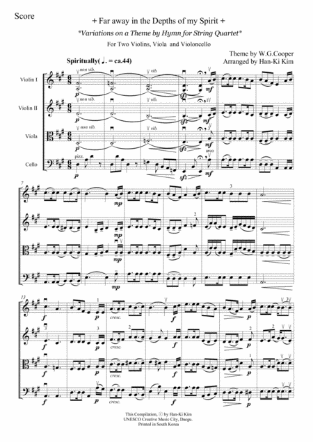 Far Away In The Depths Of My Spirit Fors Quartet Sheet Music