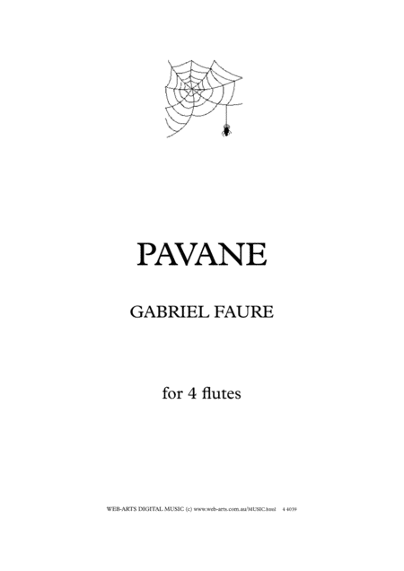 Free Sheet Music Faure Pavane For 4 Flutes
