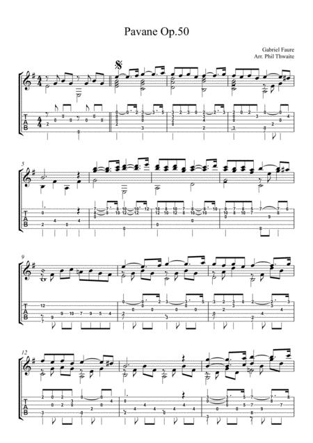 Free Sheet Music Faures Pavane Op 50