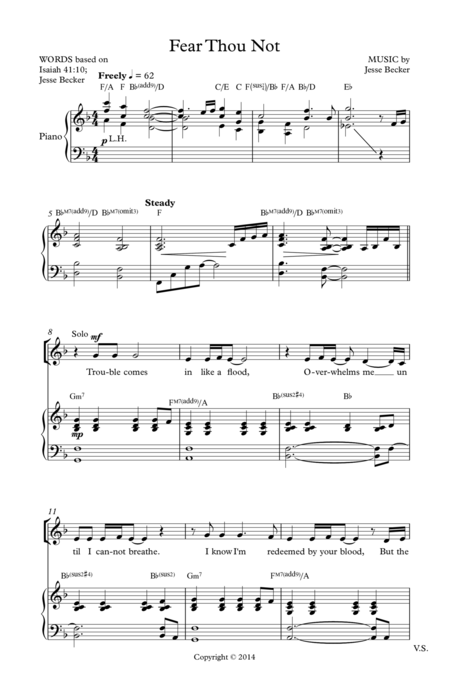 Fear Thou Not Sheet Music