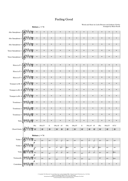 Feeling Good Ensemble Supplement Sheet Music