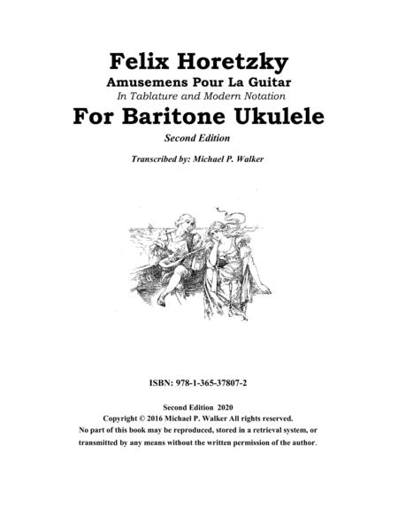 Free Sheet Music Felix Horetzky Amusemens Pou La Guitar In Tablature And Modern Notation For Baritone Ukulele