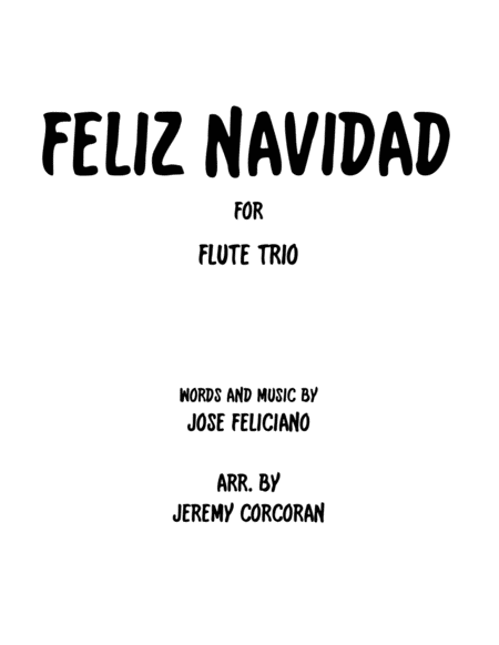 Feliz Navidad For Three Flutes Sheet Music