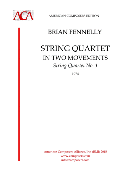 Free Sheet Music Fennelly String Quartet In Two Movements