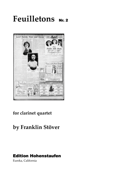 Free Sheet Music Feuilletons Nr 2 For 3 Clarinets Bass Clarinet