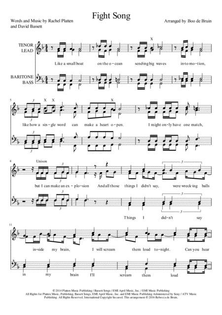 Fight Song Ssaa Sheet Music