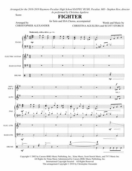 Fighter Full Score And Parts Sheet Music