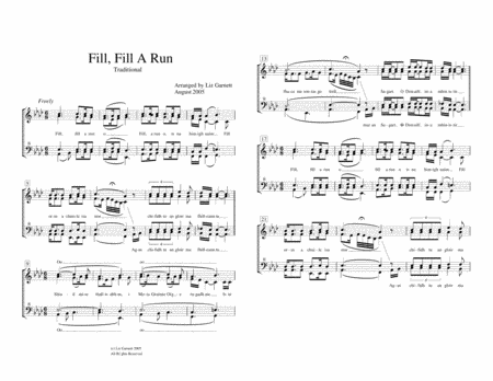 Fill Fill A Run O Sheet Music