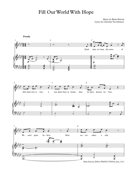 Fill Our World With Hope Sheet Music