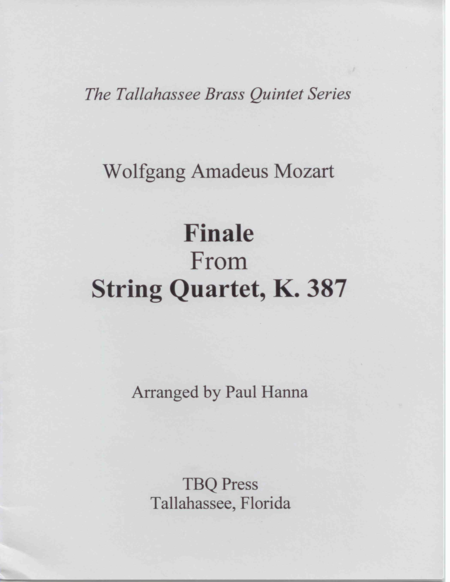 Free Sheet Music Finale From String Quartet K 387