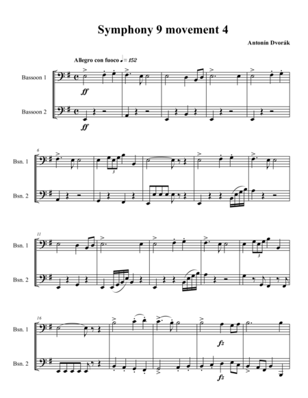 Free Sheet Music Finale From Symphony 9