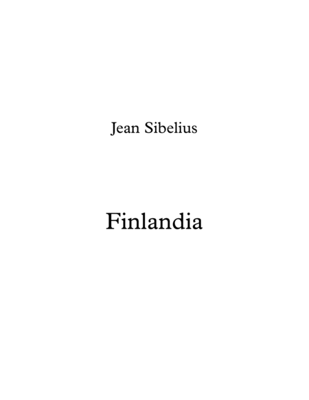 Free Sheet Music Finlandia Be Still My Soul