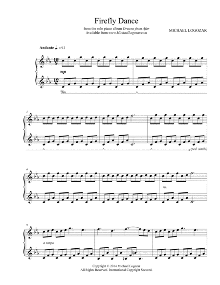 Free Sheet Music Firefly Dance