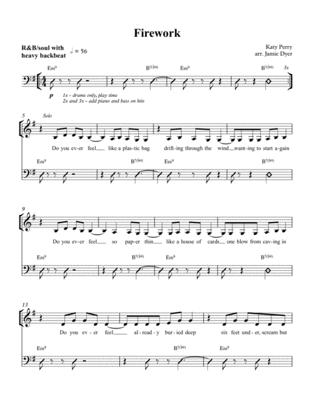 Free Sheet Music Firework