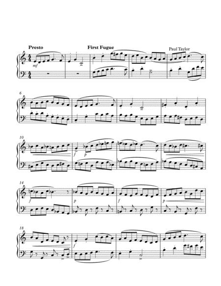 First Fugue Sheet Music