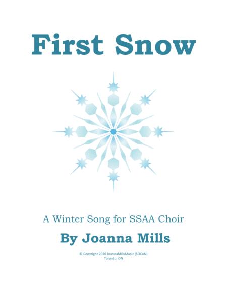 Free Sheet Music First Snow A Winter Song For Ssaa Choir
