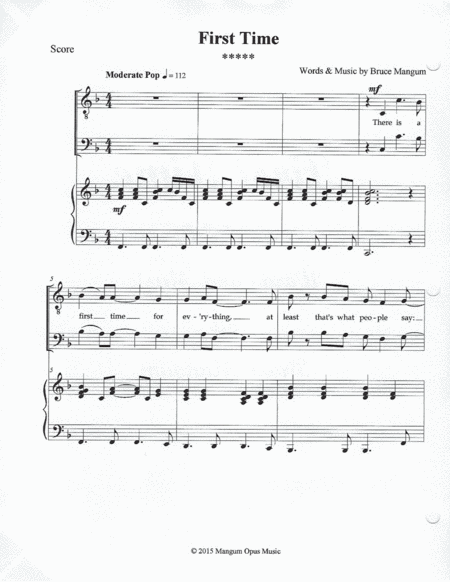 First Time Sheet Music