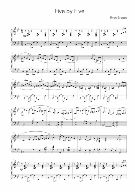 Five By Five Sheet Music