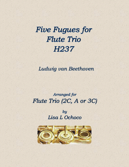 Five Fugues H237 For Flute Trio Sheet Music