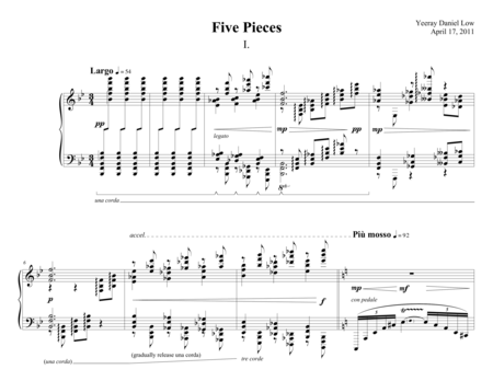 Five Pieces Sheet Music