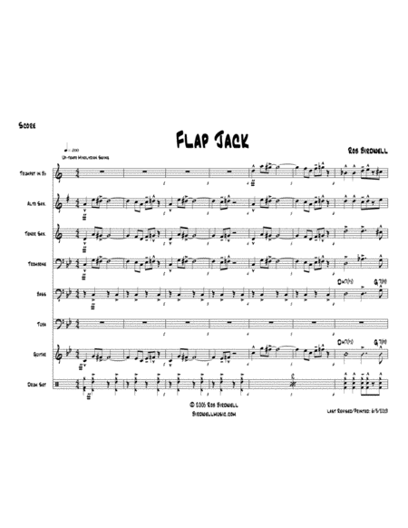 Flap Jack Septet Version Blowholes Sheet Music