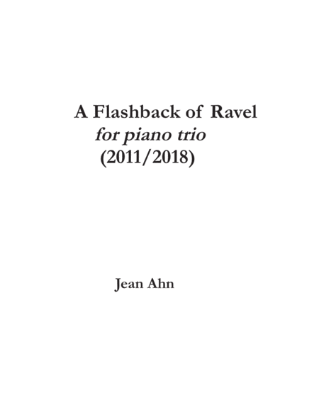 Flashback Of Ravel Sheet Music