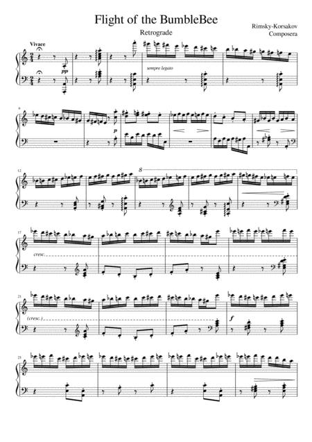 Flight Of The Bumblebee Retrograde Version Sheet Music