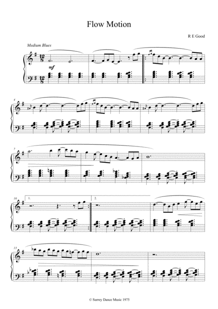 Flow Motion Romantic Piano Sheet Music