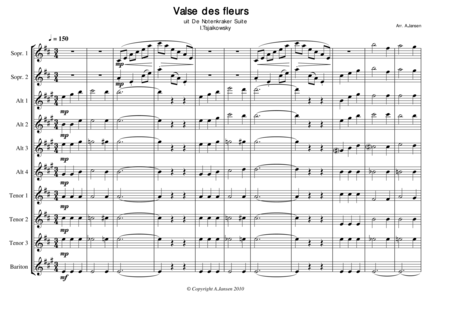 Free Sheet Music Flower Waltz Score From The Nutcracker