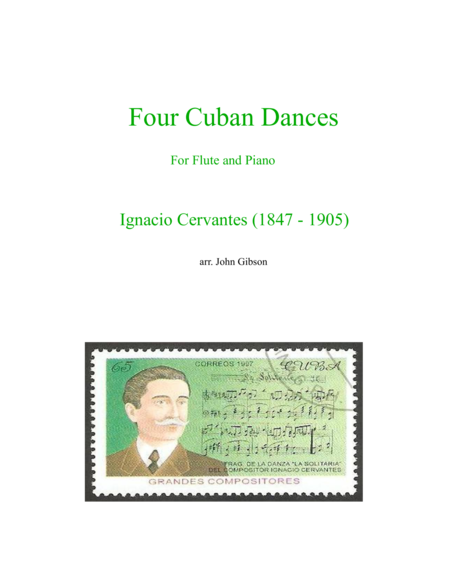 Free Sheet Music Flute And Piano Four Cuban Dances By Cervantes