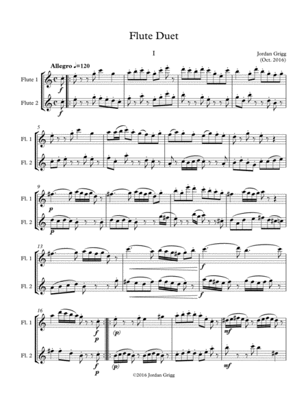 Flute Duet Sheet Music