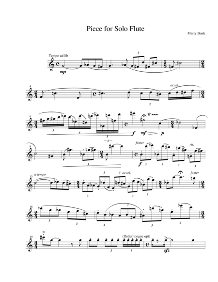 Free Sheet Music Flute Study