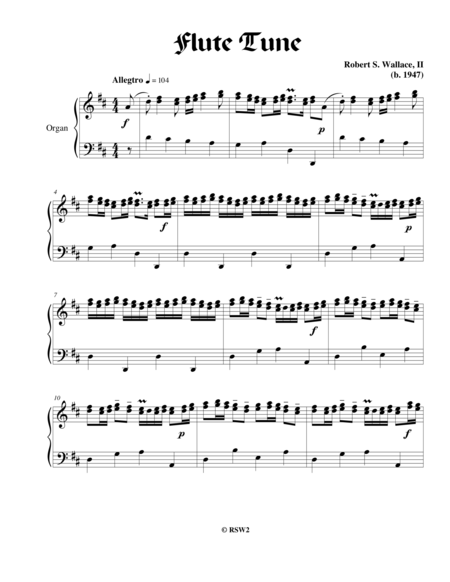 Free Sheet Music Flute Tune