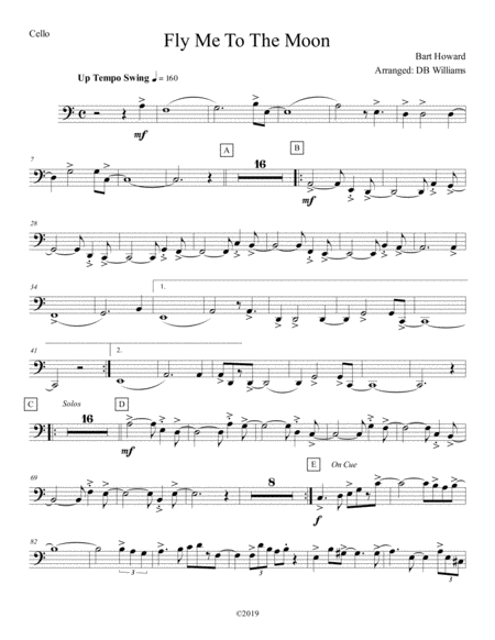 Free Sheet Music Fly Me To The Moon Cello