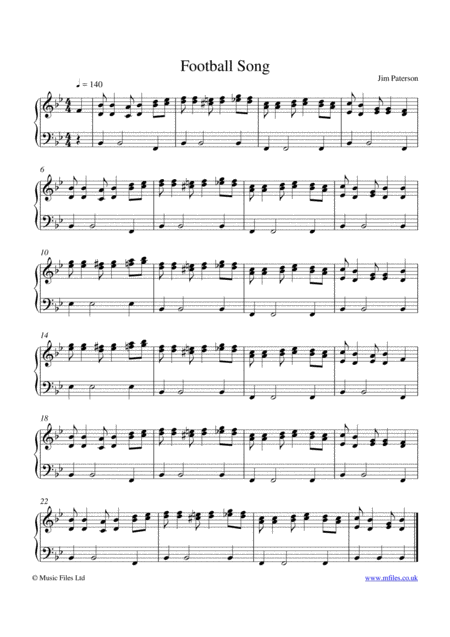 Football Song Sheet Music