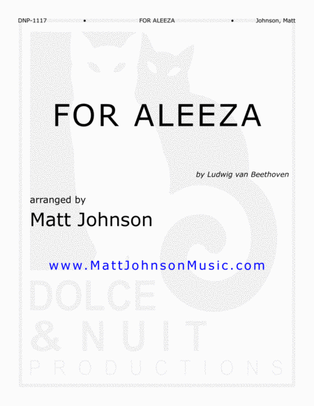 Free Sheet Music For Aleeza Simplified And Abridged Fr Elise For Beginning Students