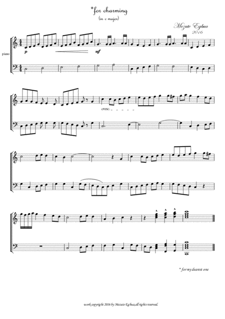Free Sheet Music For Charming In C Major